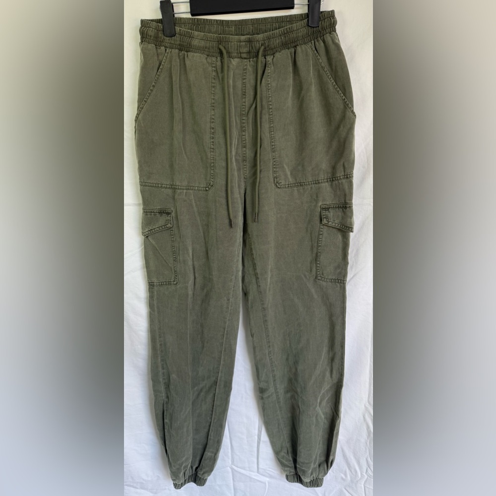 7 For All Mankind Olive Cargo Jogger Pants Drawstring‎ Utility S
